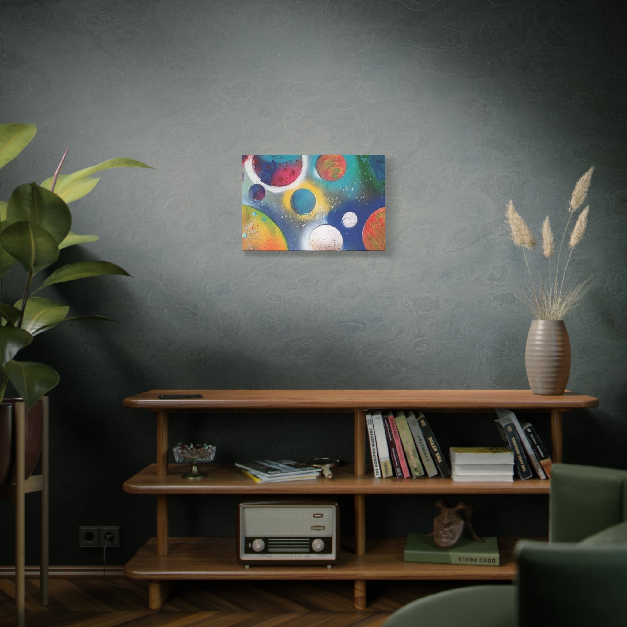 Galaxy Planets Art Print Matte Canvas