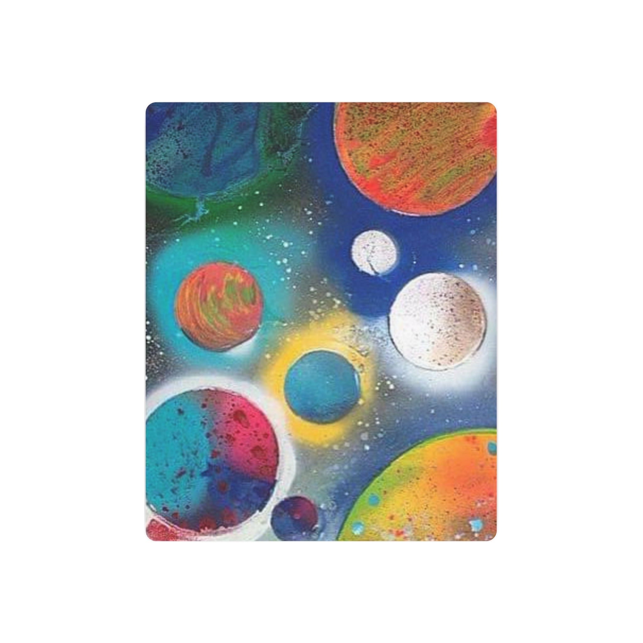 Galaxy Planets Metal Art Sign