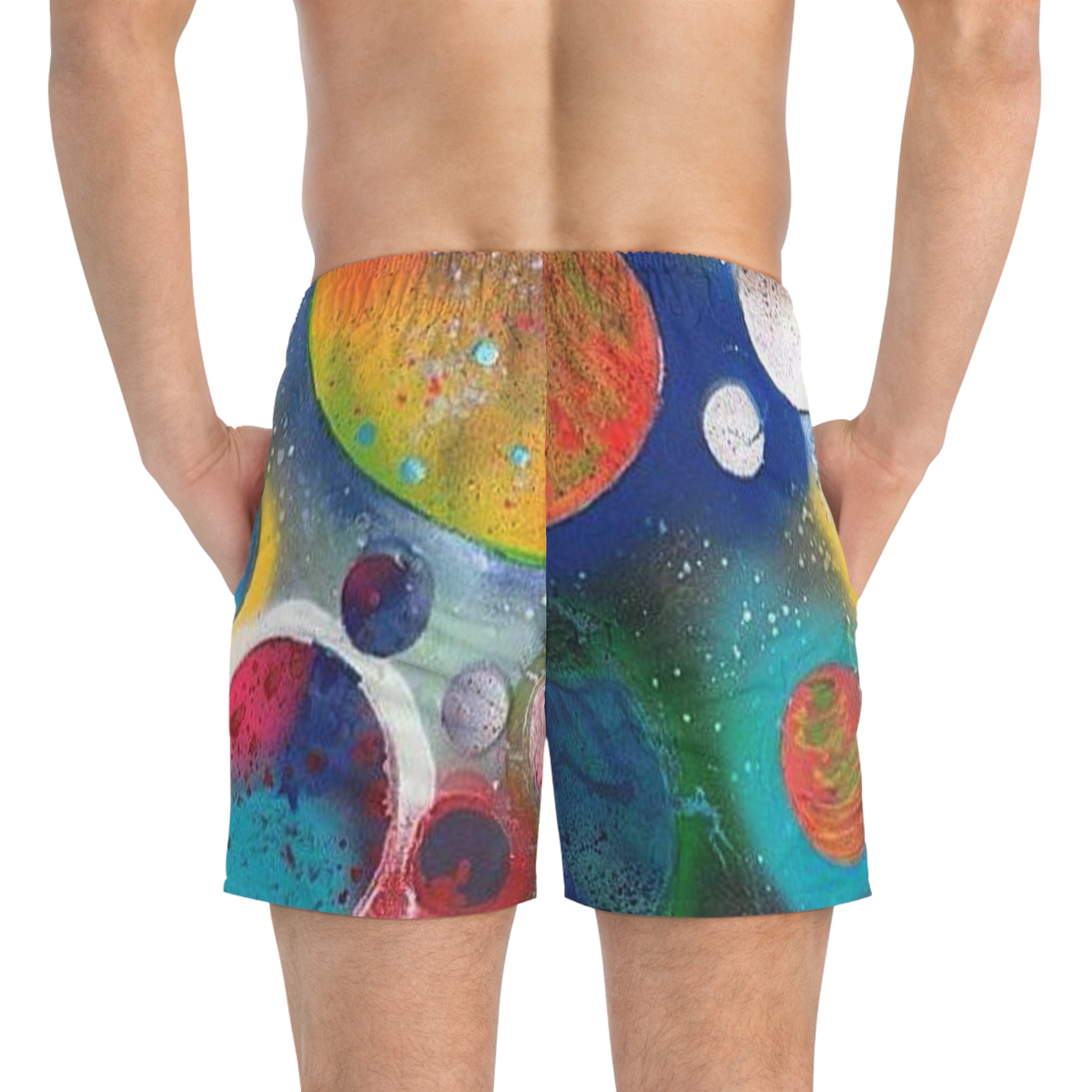 Galaxy Planets Swim Trunks