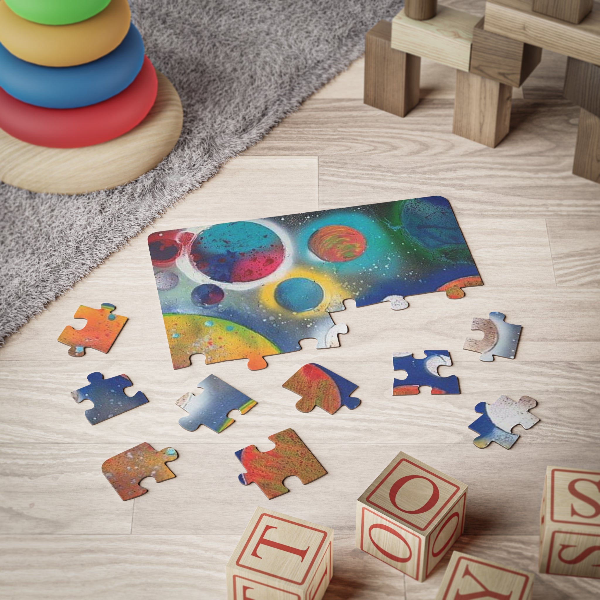 Galaxy Planets Kids Puzzle 30-Piece Jigsaw for Toddlers & Preschoolers