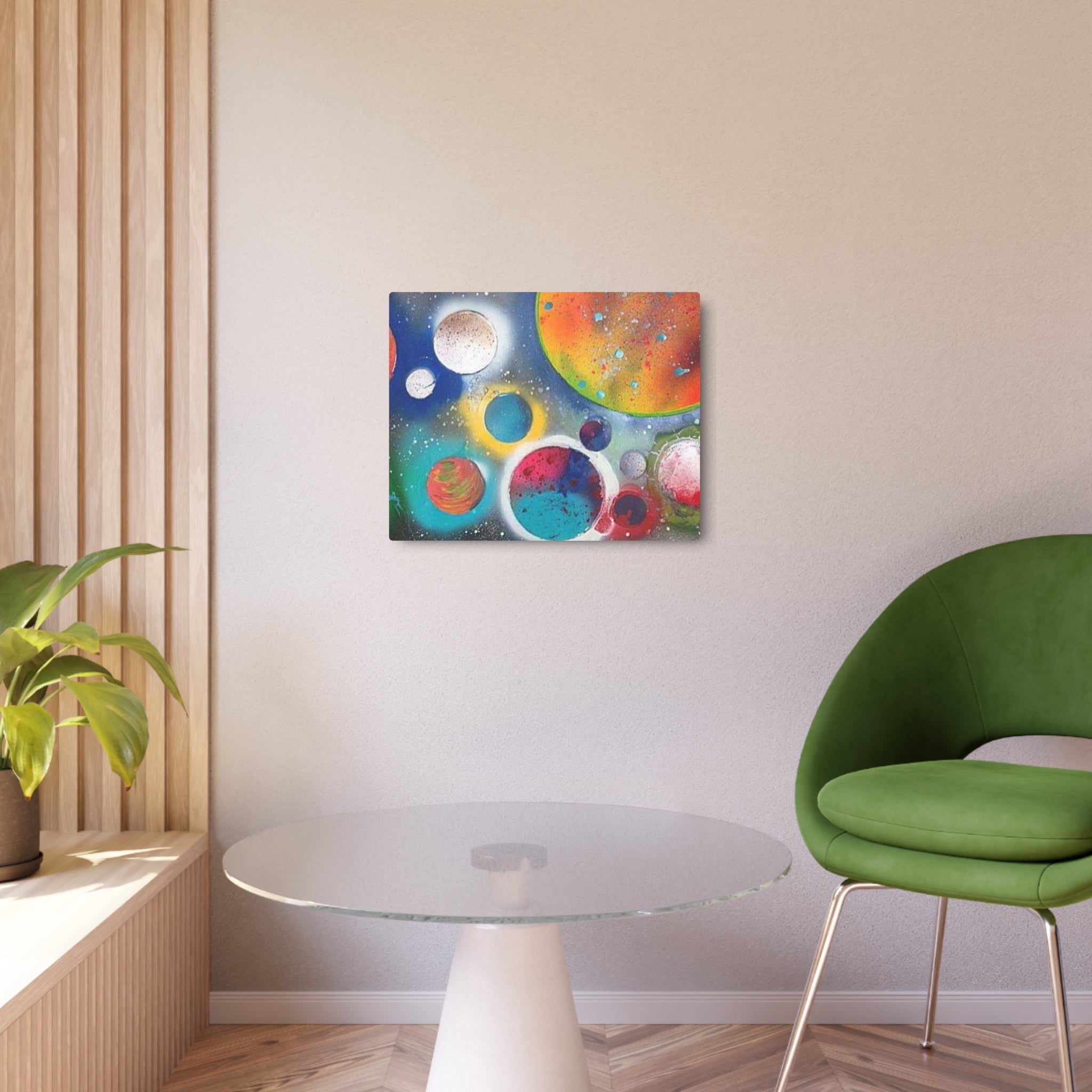 Galaxy Planets Metal Art Sign