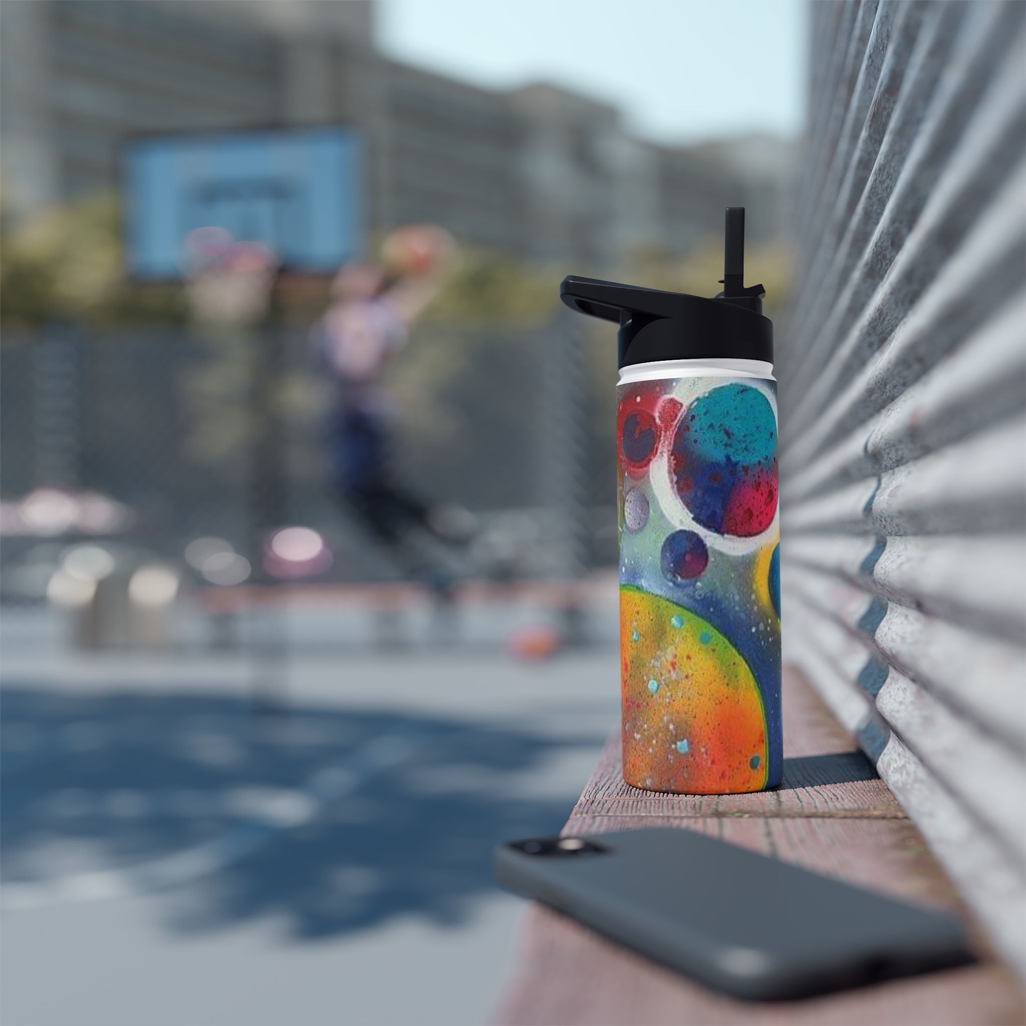 Galaxy Planets Stainless Steel Water Bottle