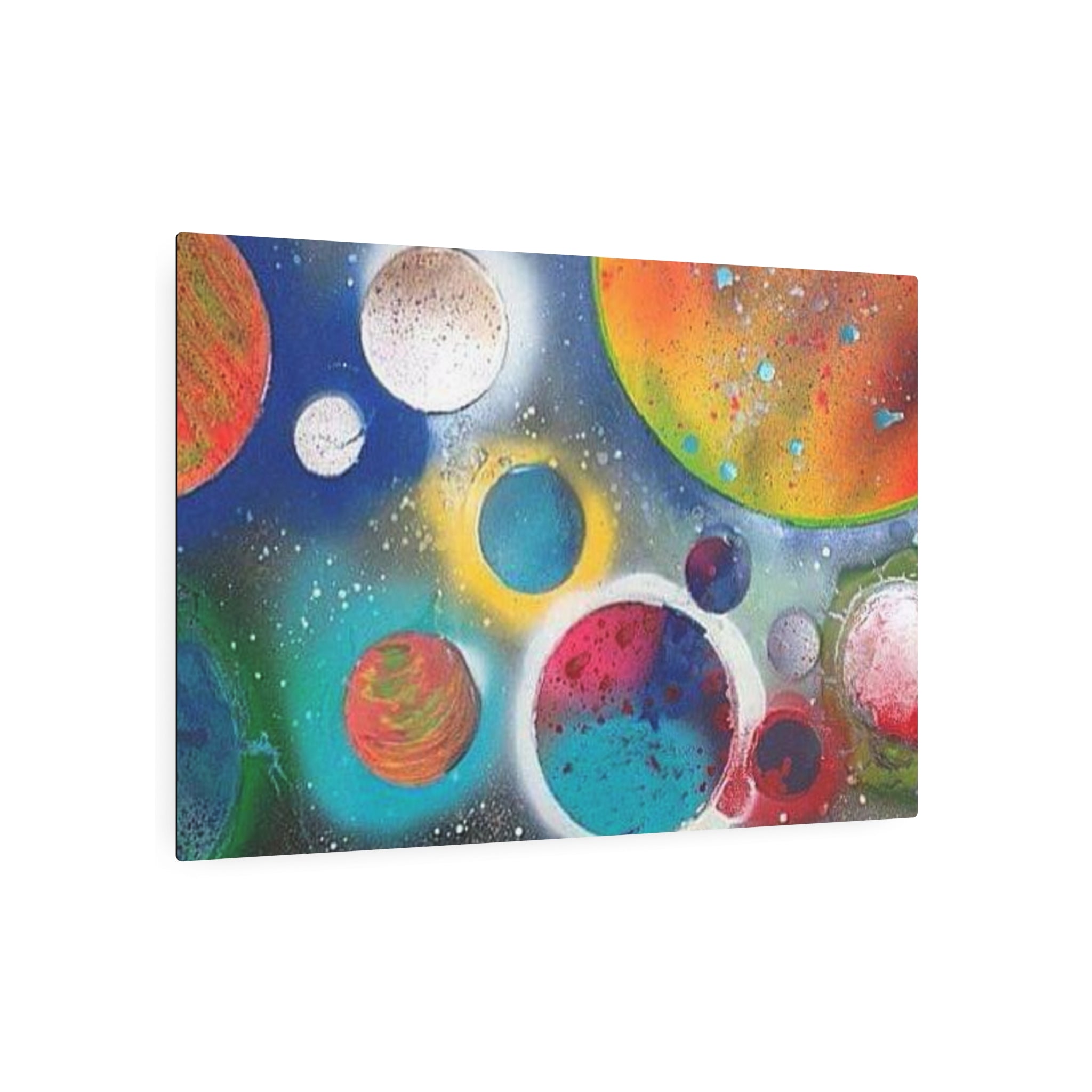 Galaxy Planets Metal Art Sign