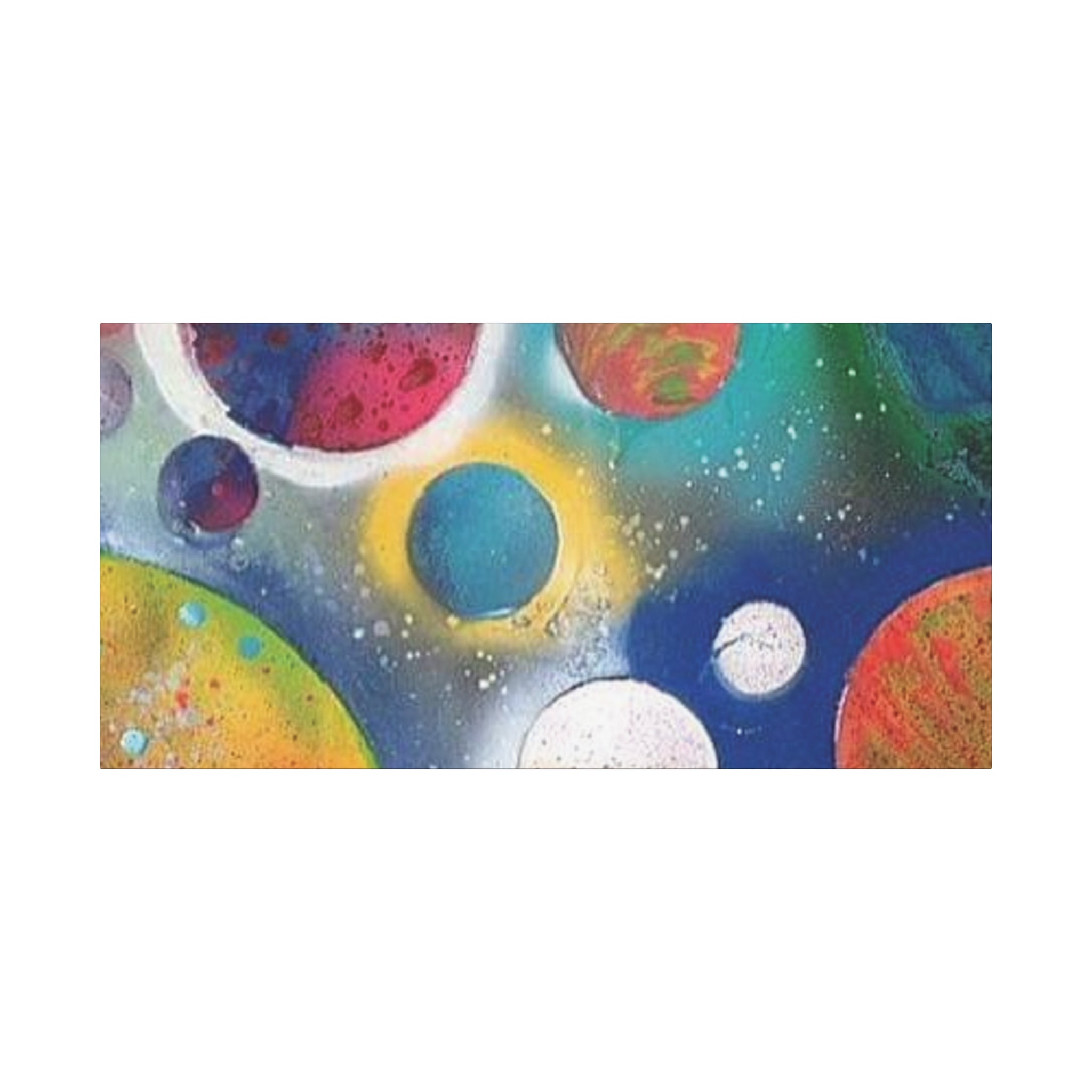 Galaxy Planets Art Print Matte Canvas