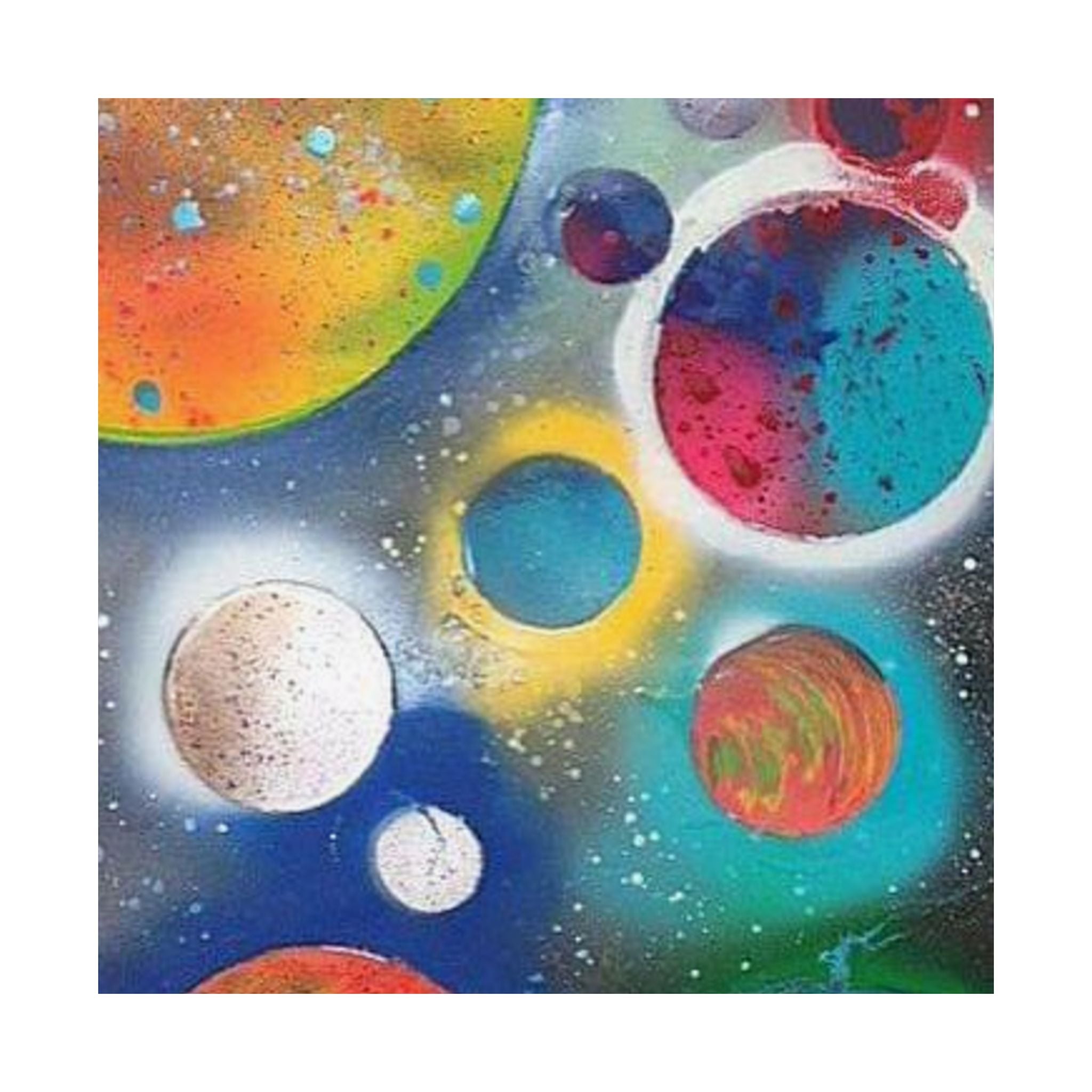 Galaxy Planets Print Matte Vertical Poster