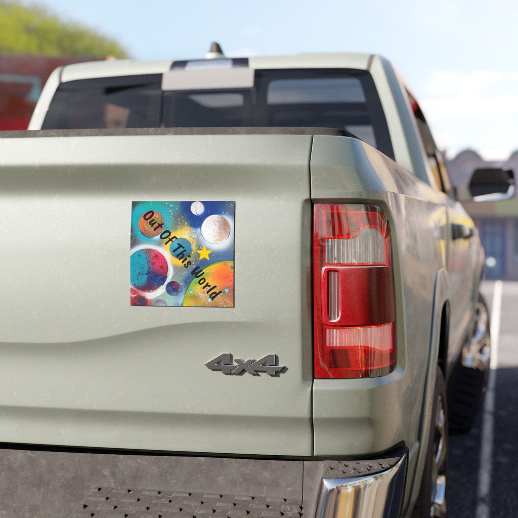 Galaxy Planets "Out of This World" Car Magnet