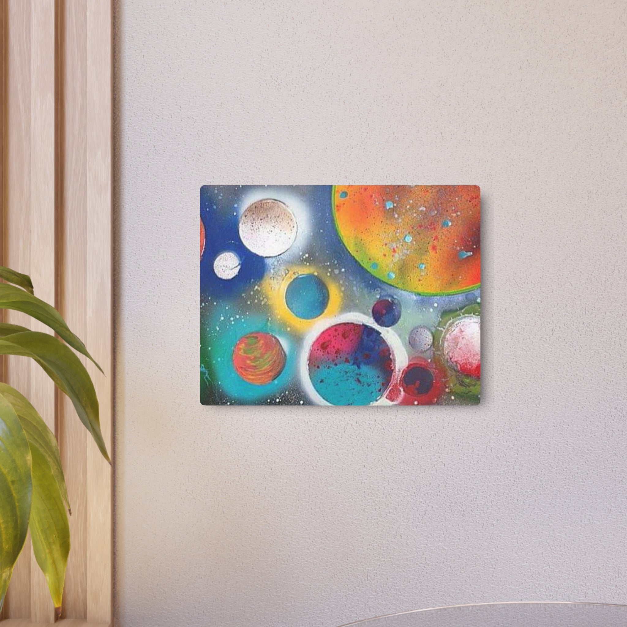 Galaxy Planets Metal Art Sign