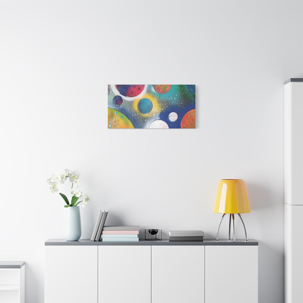 Galaxy Planets Art Print Matte Canvas